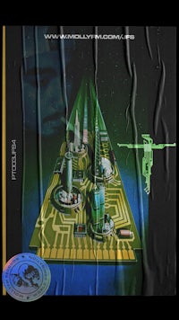 a blanket with an image of a city and a computer