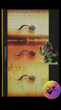 a blanket with a picture of a snake and a computer